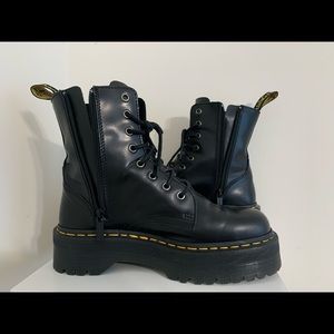 Black Dr. Martens “Jadon smooth leather platform boots”